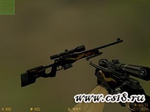 Black Awp With Flames